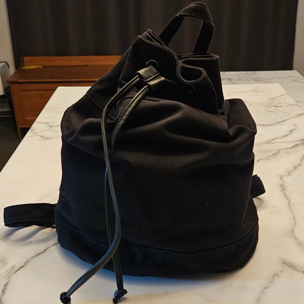NWOT Ardene black canvas backpack